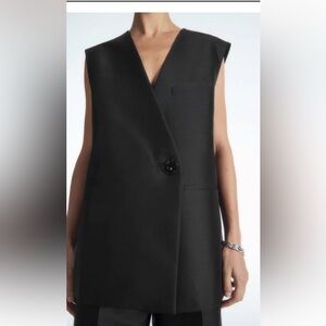 COS wool-Detail Wool-Blend Waistcoat